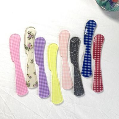 China Lattice Butter Lattice Butter Plastic Viable Plastic Dessert Jam Knife Acrylic Simulation Tableware for sale