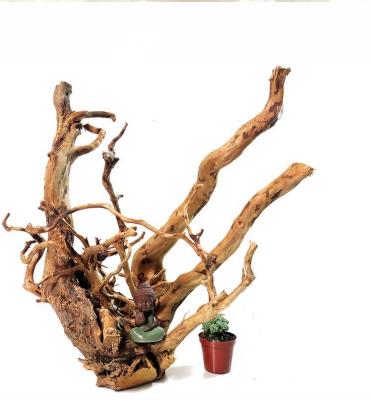 China Viable Natural Wood Type Landscape Aquarium Driftwood Rhododendron Root Decoration Aquarium Plant Branch Randomt Decoration for sale