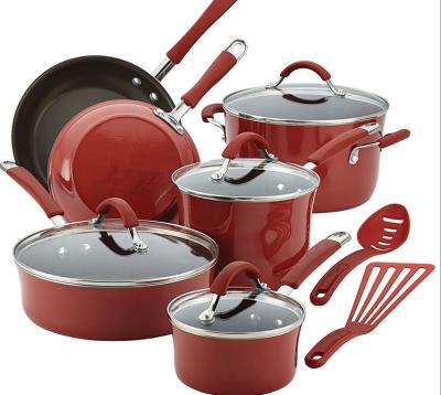 China Sustainable Kitchenware Aluminum Nonstick Pot And Pan Set for sale