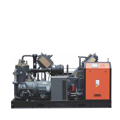 China PM Oil Free Motor Variable Speed ​​Compact Design Food Grade Screw Booster Three Phase Oil Free Air Compressor For PET Bottle Blowing for sale