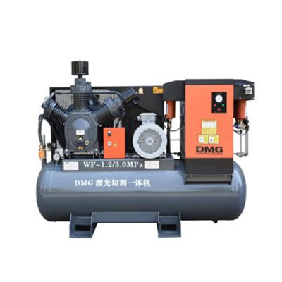 China High pressure energy saving lubricated combined 3 in 1 integrated with tank and dryer stand-up industrial air compressor for sale