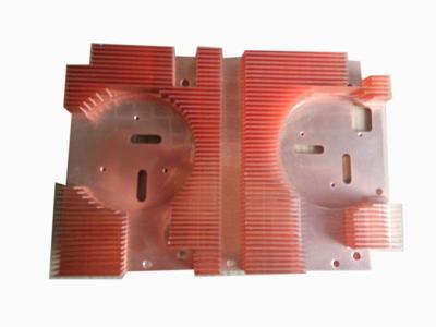 Κίνα Χαλκός Heatsinks για τα δροσίζοντας συγκολλημένα θερμαντικό σώμα πτερύγια μηχανημάτων/υπολογιστών προς πώληση