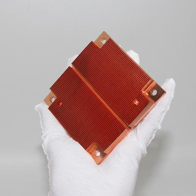 China 150*190mm Skiving Fin Copper Cuprum Heatsink , 50g Cold Forging Heatsink for sale