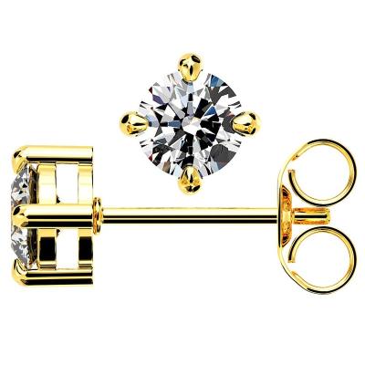 China Hot Modern Design Women's CLASSIC Factory Sales Zircon Earrings Gold Plated for sale