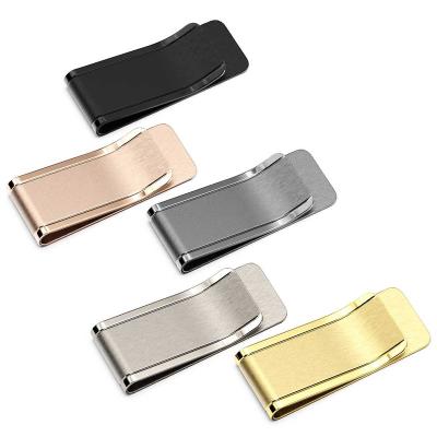 China Classic Engraved Individual Titanium Silver EDC Titanium Silver Clip Custom Factory Direct Supply Custom Steel Clip for sale