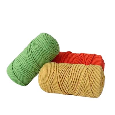 China No Elasticity China Supplier Wholesale Hand - Woven Cotton Rope Macrame Twisted Rope for sale