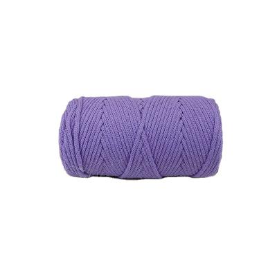 China No Elasticity Braided Hollow Cotton Rope 4Mm Wholesale Cotton Yarn Cotton Rope for sale