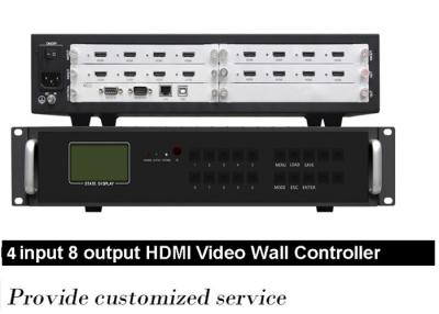 China 4 in 8 uit HDMI Videomuurcontrolemechanisme 4x4, Video de Muurbewerker van 2x4 Hdmi Te koop