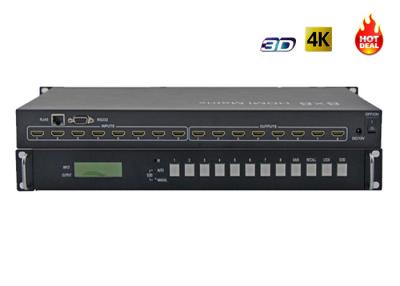 Китай Switcher матрицы инфракрасн HDMI 4Kx2K 8X8 3D видео- с входными сигналами 8x и выходами 8x продается