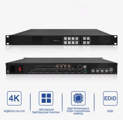 China 4K-Videoprozessor unterstützt 1X4 4X1 LED-Bildschirm mit Splicing- und Splitting-Funktion Videowandprozessor zu verkaufen