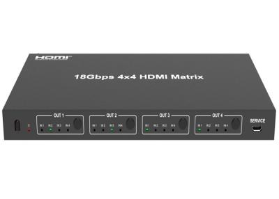 China De micro- Matrijshdmi Switcher van USB 18Gbps 4x4 de Ontvanger van IRL Te koop