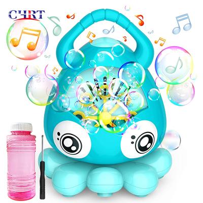 China Hot Sale Outdoor Kids Toys CHRT Machine Plastic Portable Octopus Shape Music Bubble Memory Maker Outdoor Toys With High Output for sale