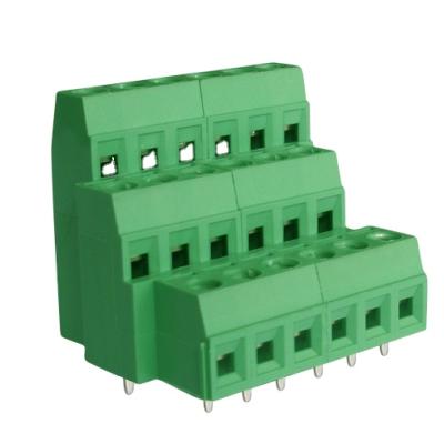 China 3 Tiers PCB Screw Terminal Block Euro Electrical Power Terminal Connectors TJ508-02 for sale