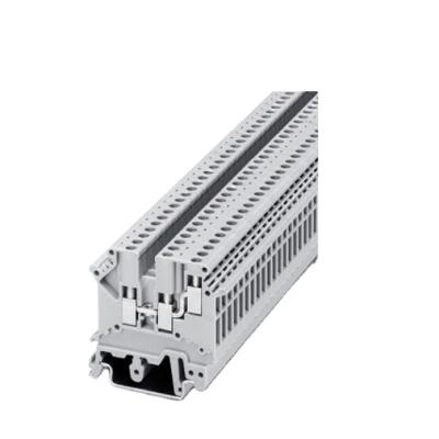 China Self-Latching Brass Earth Terminal Blocks Din Rail Terminal Block 11 - A.W.G. 20 for sale