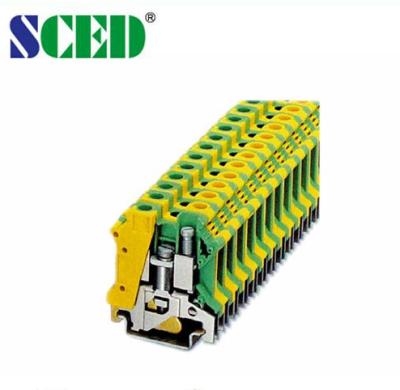 China Electrical Power Supply Din Rail Terminal Blocks , 10.2mm Wire Connecting Terminal Blocks for sale