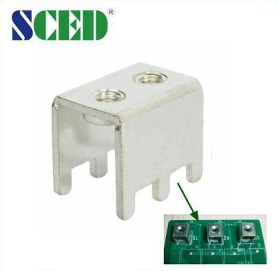 China PCB PCB Terminal Block Brass With M4 Screw AO-15/6J-N2 Silver Color for sale