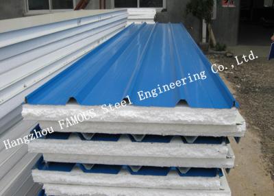 China Light Weight Construction EPS Sandwich Panels Roofing For Cold Room for sale