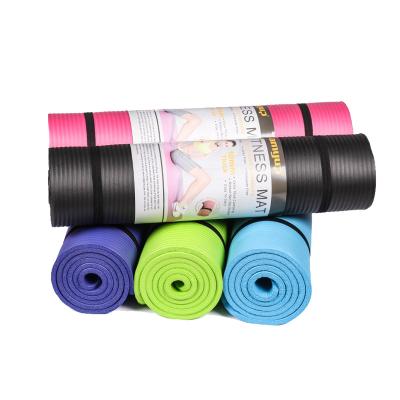 China Eco-friendly non toxic nbr fitness 1/2 inch soft mat pilates foam natural rubber mat with logo for sale