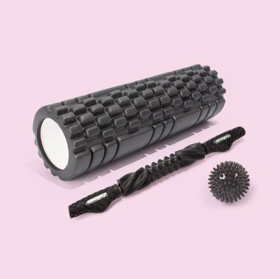 China Amyup High Density Custom Printed Logo Eva Muscle Massage Yoga Fitness Foam Roller Set for sale