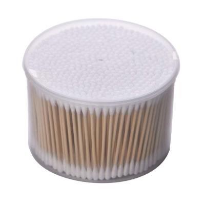 China Dispoable Cotton Buds Bundle Cotton Swabs Single-tip Cotton Tip Cosmetic Swab With Wooden Handle for sale