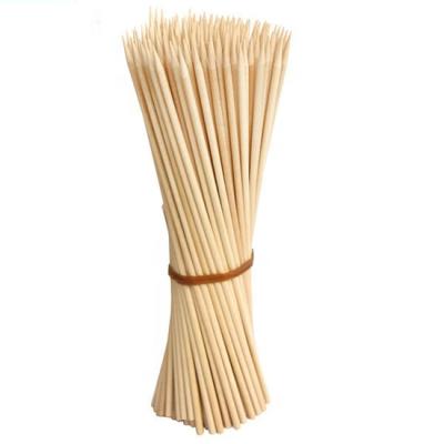 China Easily Cleaned No Burrs Long Handle Forks Bamboo Wood Skewers GRILL Sticks for sale