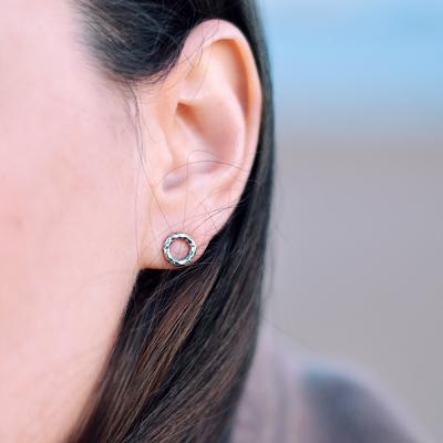 China Vintage Stainless Steel Casual/Sporty Earring For Women Round Small Stud Earrings Women Fashion Earring for sale