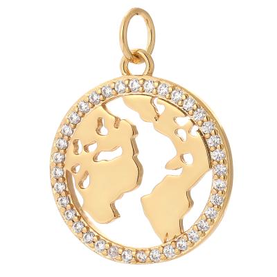 China TRENDY Astronaut Cute Astronaut Charms For Jewelry Making Shipments Trace Figure Cool Gold Pendant Dangle Charms Copper Cubic Zircon for sale