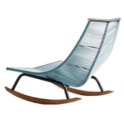 China Teak Rattan Leisure Low Price Outdoor Sunscreen Waterproof Teak Outdoor Terrace Rocking Chair for sale