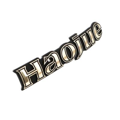 China China Motorcycle Plating Good Weather Resistance And High Gloss Gold Vintage Car Metal Letter Signs for sale