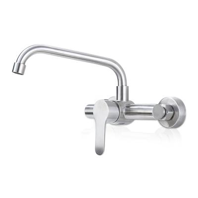 China Thermostatic Faucets Kitchen Wall Lever Handle SS 304 Lead Free Stainless Steel Water Faucet for sale