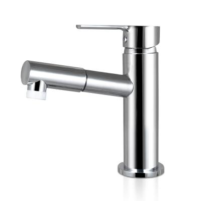 China Sense Faucets Like Deck Mounted Designer Luxury Zinc Single Handle Water Basin Faucet To Pull Out for sale