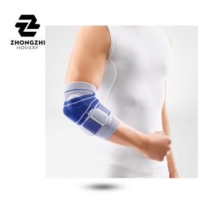 China Fashionable Knitted Non-slip Elbow Sleeve Silica Gel Elbow Pad for sale