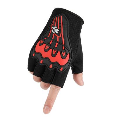 China Outdoor Sports Unisex Protective Motorcycle Mountain Bike Leather Gloves for sale