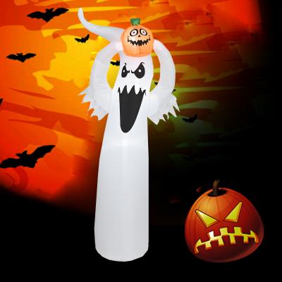 China Outdoor Halloween Party Decoration 2021 Decoration Props Led Light Inflatable Halloween Ghost Pumpkin Inflatable for sale