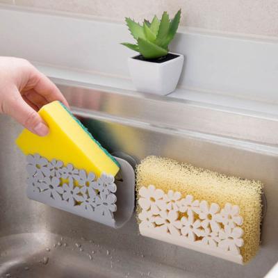 China Sustainable Storage Drying Drain Rack Suction Cup Holder For Kitchen Sink Sponge Soap Bathroom Soap Storager for sale