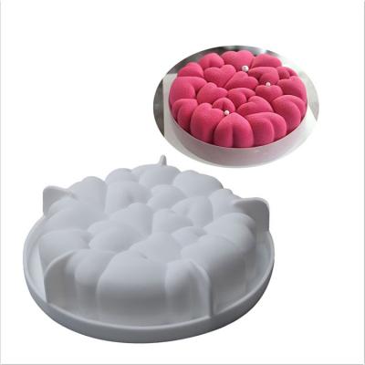 China Direct Selling Direct Viable 6 Inch Love Mousse Cake Silicone Mold Handmade Baking Mold for sale