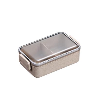 China Wheat Straw Child Lunch Box Japanese Microwavable Bento Box Leak-Proof Bento Lunch Box For Kids School Food Container for sale