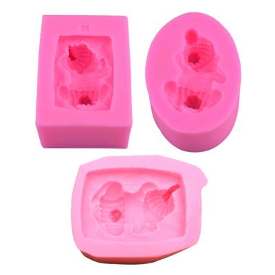 China Sustainable DIY Baking Decorative Plaster Molds Sleeping Baby 3 Shape Fondant Silicone Molds Kitchen Accessories for sale