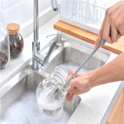 China Viable Vertical Long Handle Household Cleaning Sponge Baby Bottle Brush Cup Cleaning Tool for sale