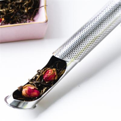 China Sustainable Hanging Pipe Tea Infuser Handle Tea Strainer Kitchen Accessories for sale