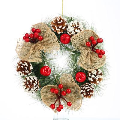 China Home Artificial Wreath Decorations Front Door Decoration Ornaments Bell Window Front Door Decoration Christmas Wreath Artificial Christmas Decorations Window for sale