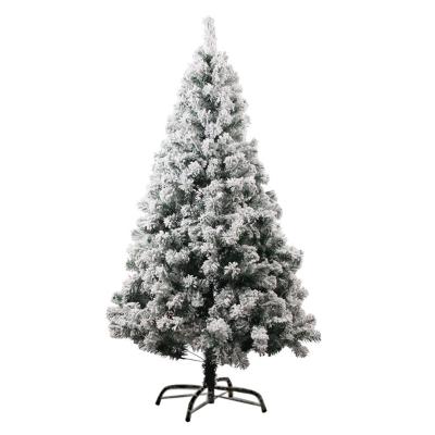 China Christmast Ornament 2.4m Christmas Tree For Shopping Mall Home White Simulation Hotel Party Snow Christmas Tree Artificial Flocking Ornament for sale