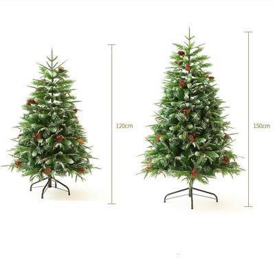 China 120/150cm Eco-Friendly Artificial Christmas Tree Easy To Collect Christmas Tree Pine With Metal Stand Premium Hinged Spruce Full Tree for sale