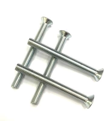 China Pan Steel Cross Zinc Plated Flat Main Machine Screw for sale