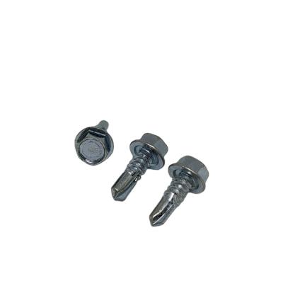 China Galvanized HEX Head Gasket Hex Head Self-Drilling Screw DIN7504K for sale