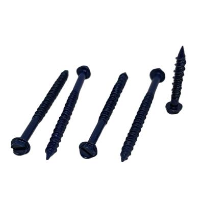 China HEX Blue Tapcon 1/4 Inch Self-Drilling Screw Tapping Concrete Screw for sale