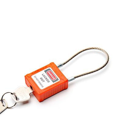 China BOZZYS brand security master key compact cable padlock with custom coding and laser label, for industrial lockout-tagout BD-G147 for sale