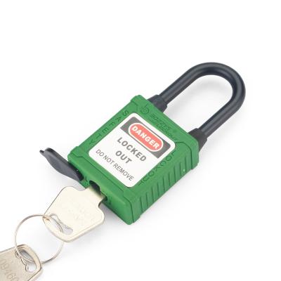 China Zenex Steel Compound Safety White Nylon Dustproof Padlock With A (6.50mm) Nylon Shackle And Key Retaining Function for sale