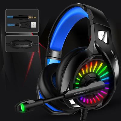 China 2021 Wholesale Headband Gaming Headphones Noise Cancel Gaming Headset Comfortable Cable Earbuds For Computer Laptop Gamer for sale