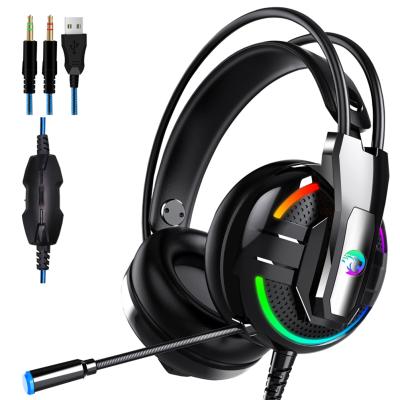 China Cheap Professional Wholesale Computer Gaming Comfortable Gaming Earphones Cable Headset For Computer PC Gamer for sale